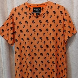BROOKLYN STANDARD Sz XL Orange Palm Trees T-Shirt